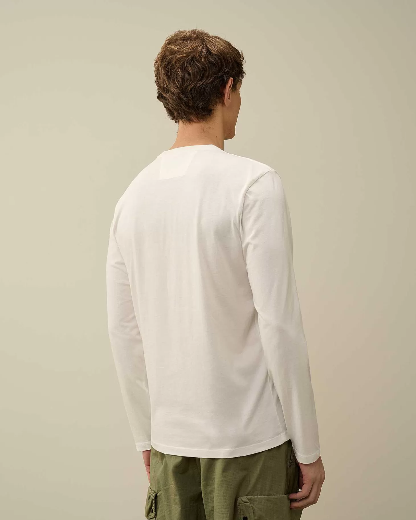 Homme C.P. Company T-Shirts Et Polos^30/1 Jersey Long Sleeved Logo T-Shirt