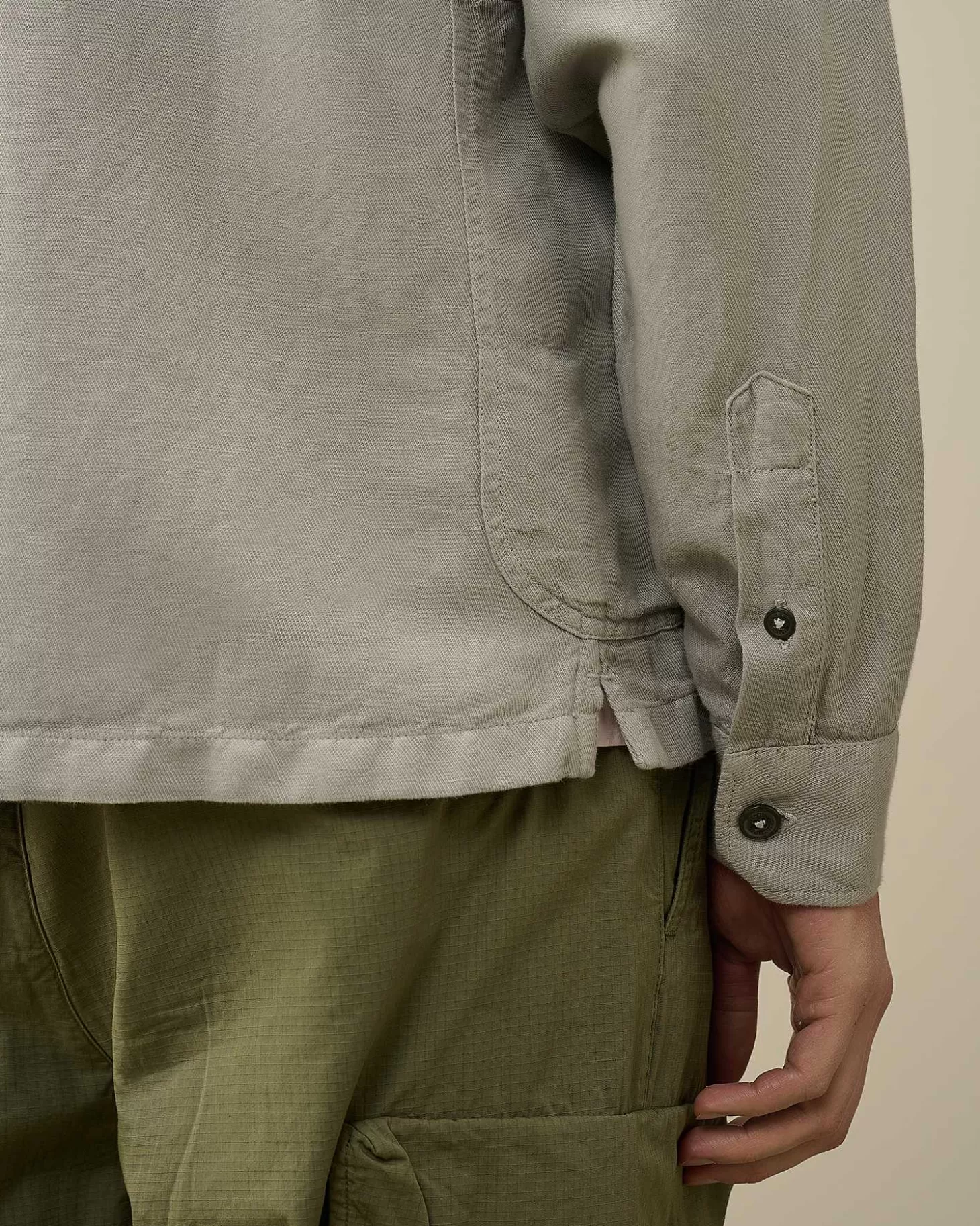 broken_linencotton_pocket_shirt_4-1.webp Homme C.P. Company Chemises^Broken Linen/Cotton Pocket Shirt