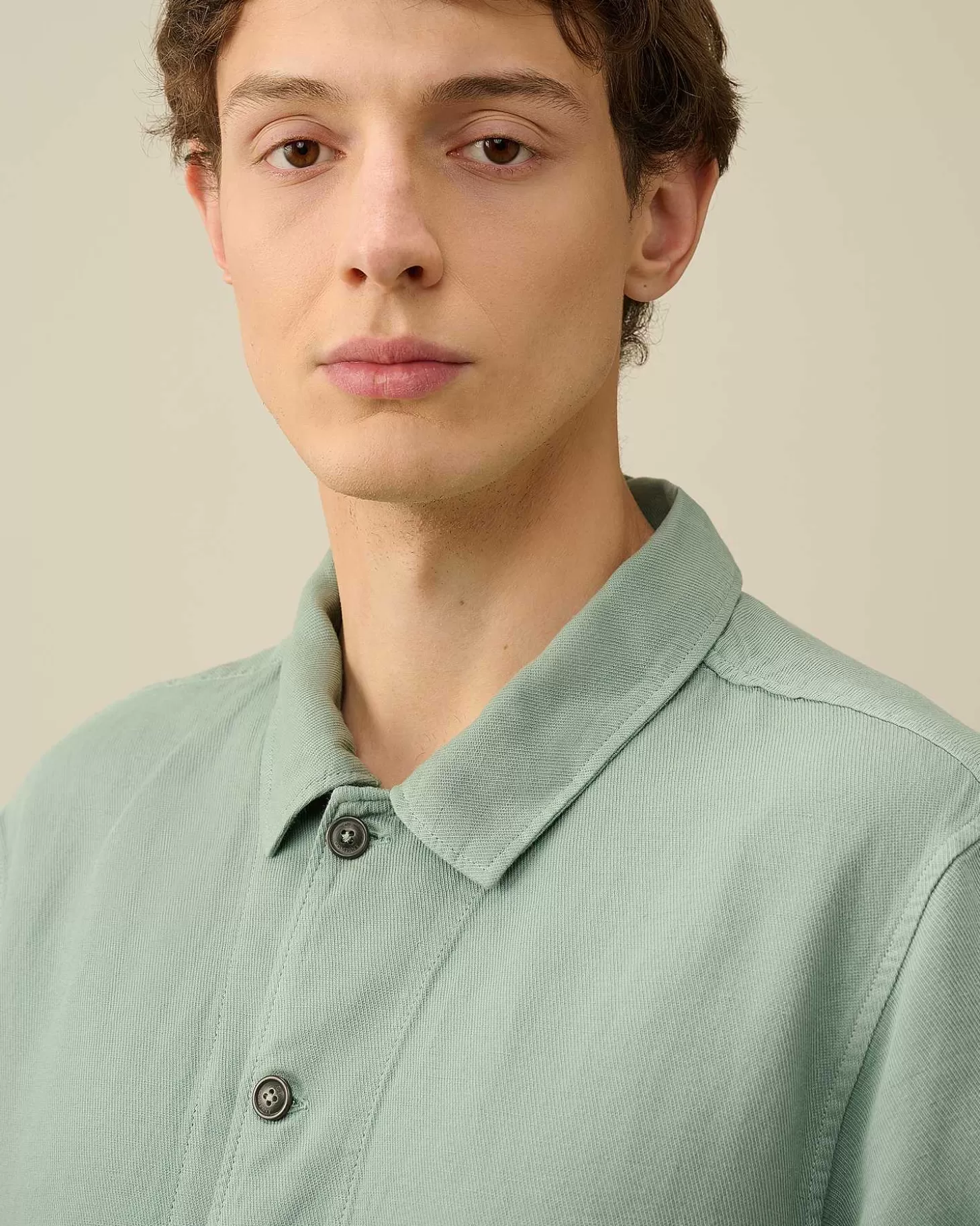 broken_linencotton_pocket_shirt_5.webp Homme C.P. Company Chemises^Broken Linen/Cotton Pocket Shirt