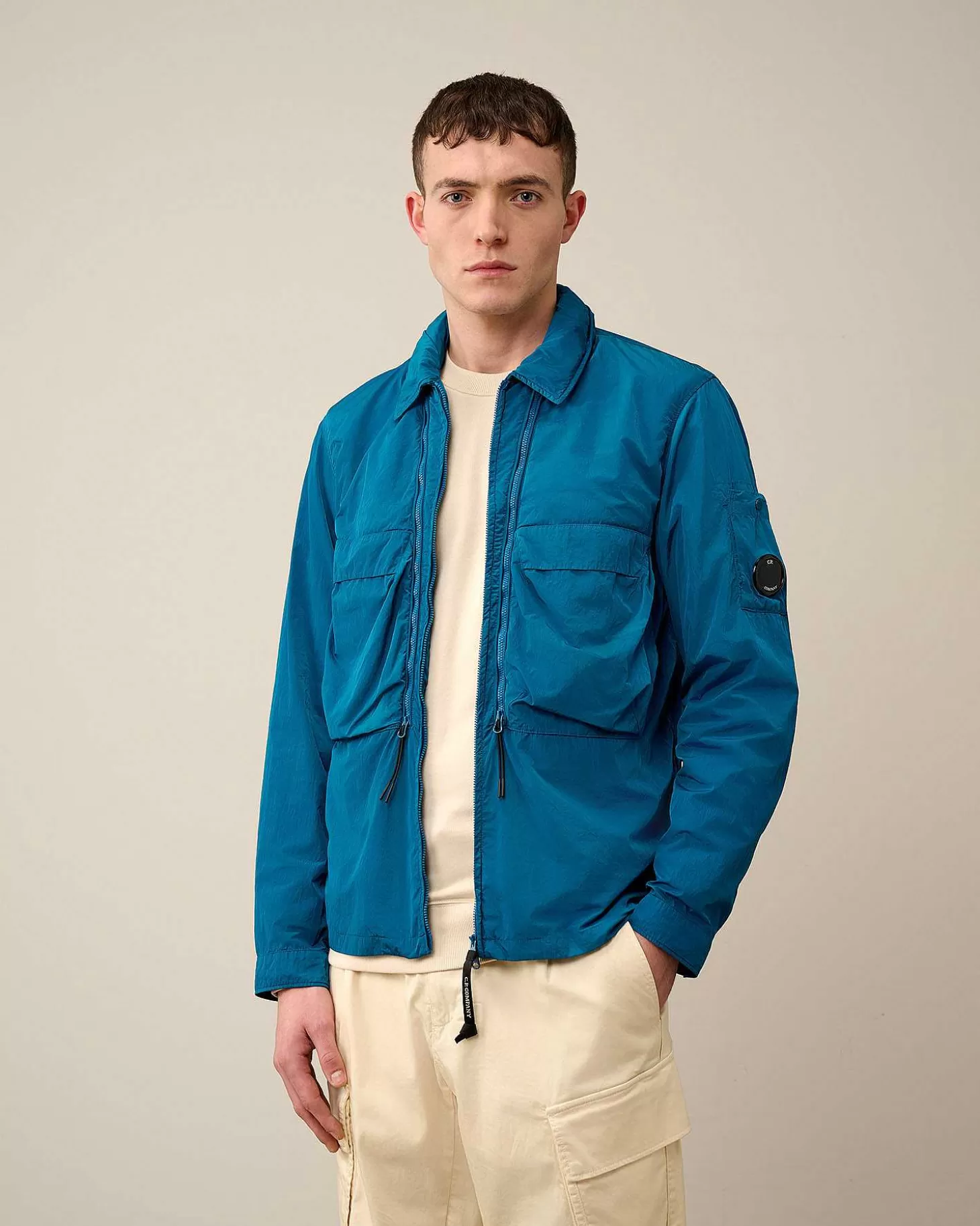 chromer_hooded_overshirt_2.webp Homme C.P. Company Surchemises^Chrome-R Hooded Overshirt