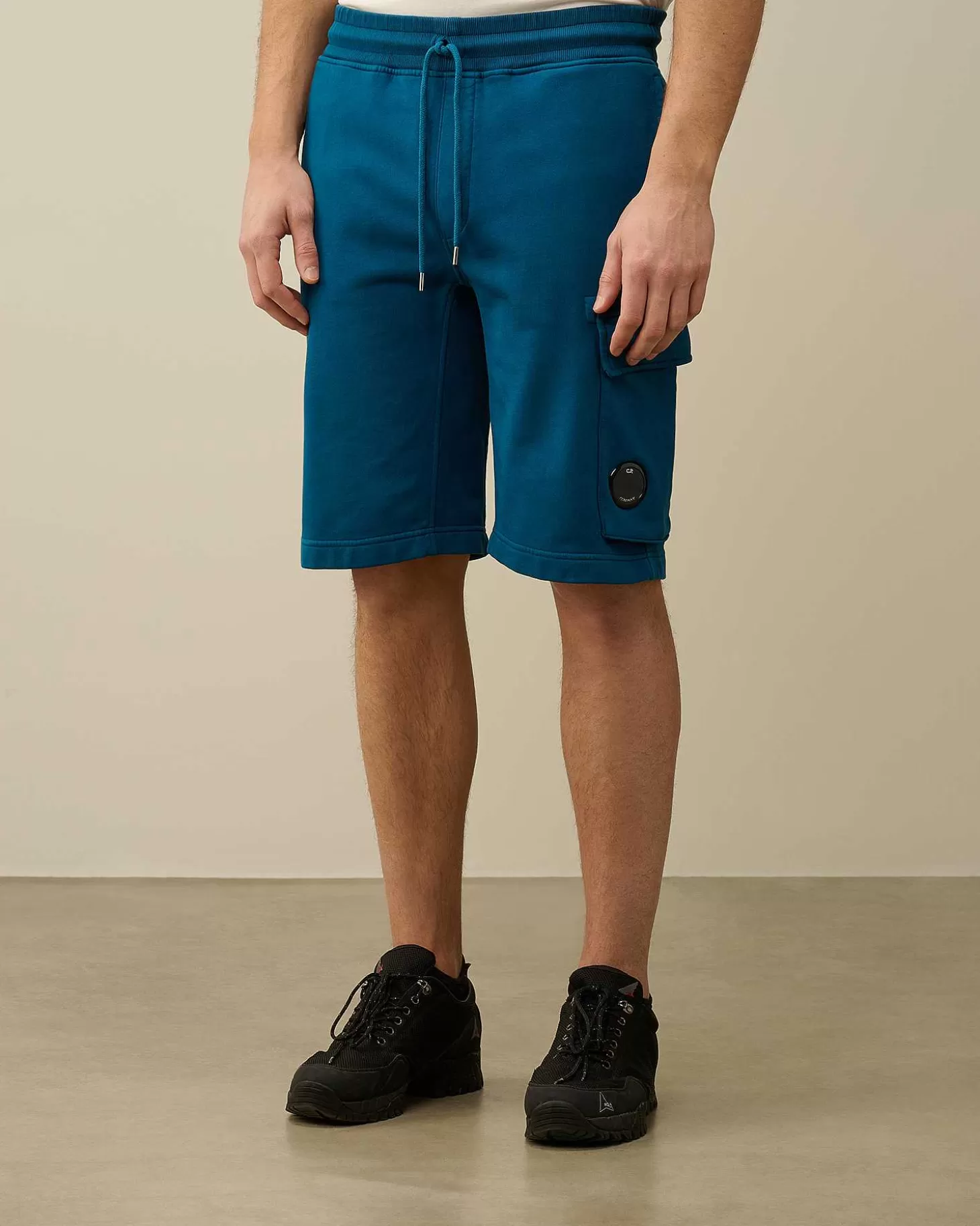 cotton_diagonal_fleece_cargo_shorts_2-1.webp Homme C.P. Company Survêtements Et Shorts^Cotton Diagonal Fleece Cargo Shorts