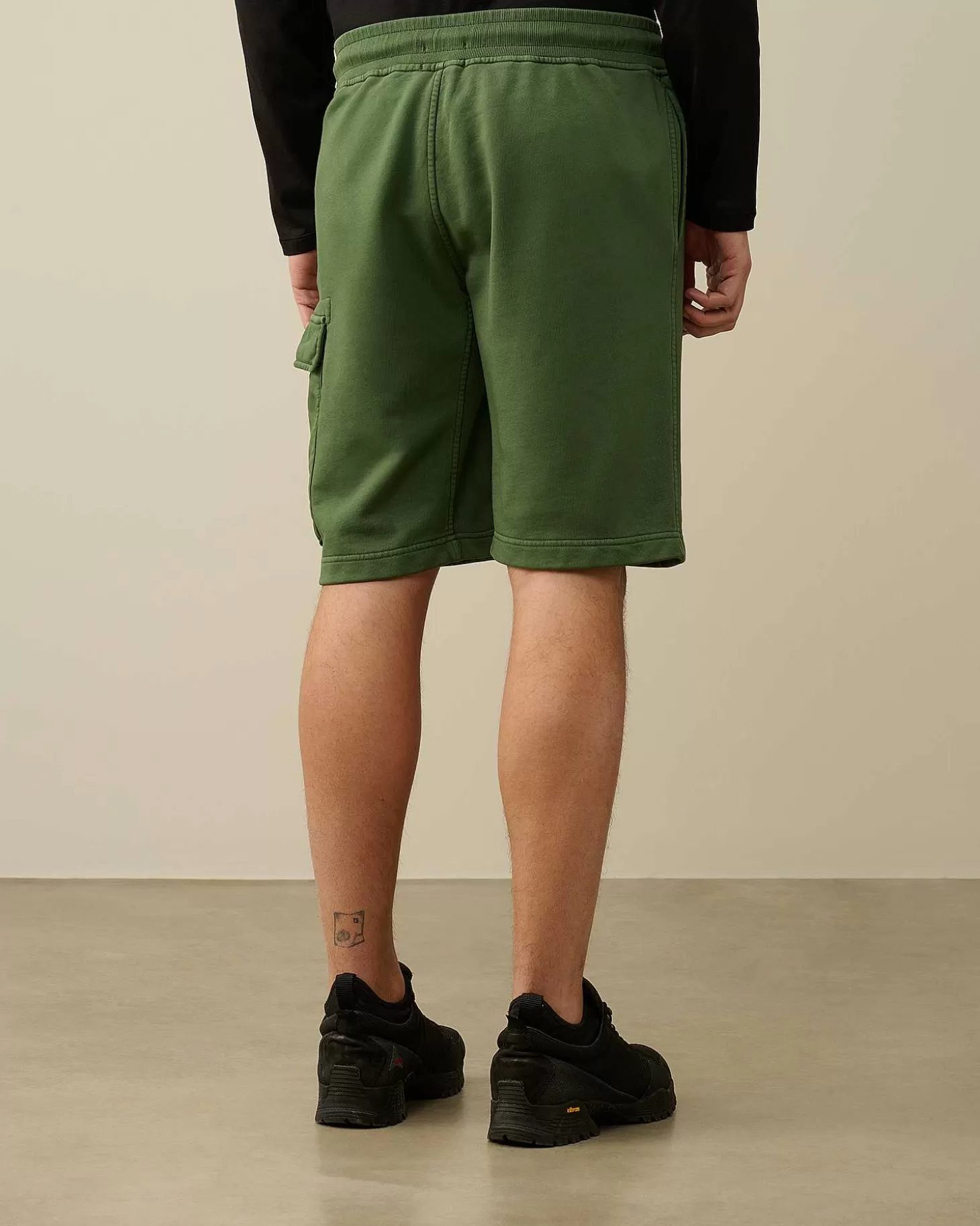 cotton_diagonal_fleece_cargo_shorts_3.webp Homme C.P. Company Survêtements Et Shorts^Cotton Diagonal Fleece Cargo Shorts