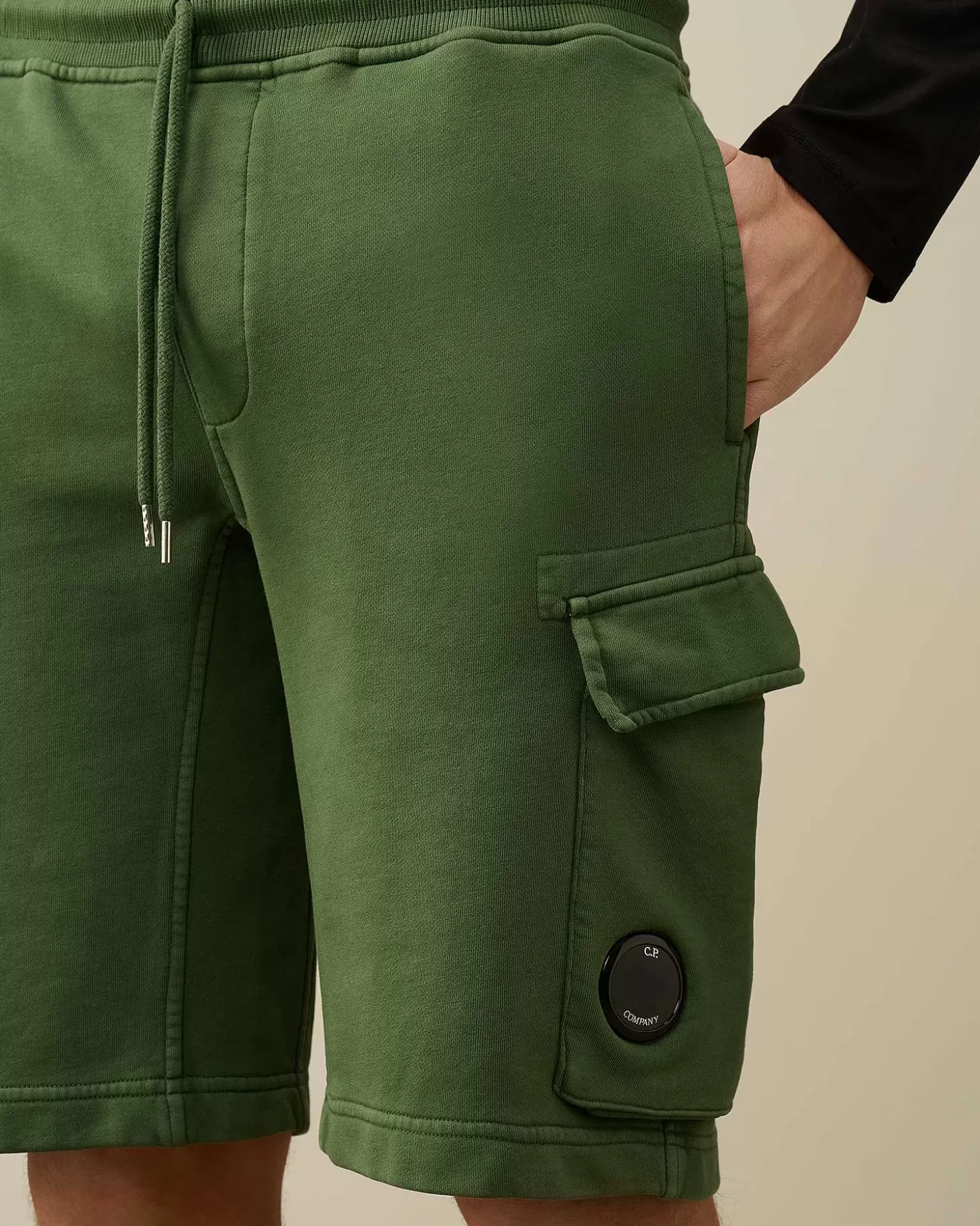 cotton_diagonal_fleece_cargo_shorts_4.webp Homme C.P. Company Survêtements Et Shorts^Cotton Diagonal Fleece Cargo Shorts