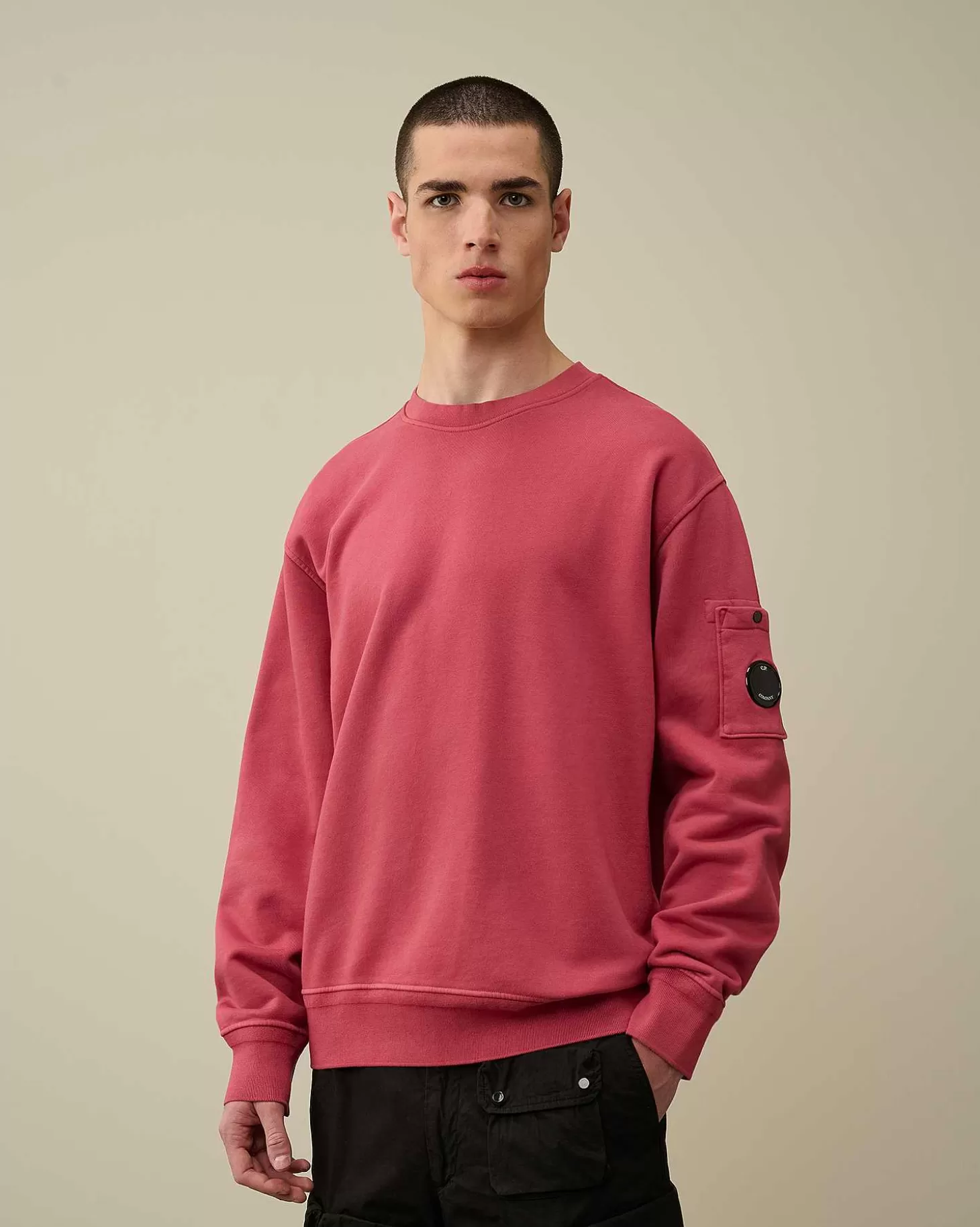 cotton_diagonal_fleece_lens_sweatshirt_2.webp Homme C.P. Company Sweat-Shirts^Cotton Diagonal Fleece Lens Sweatshirt