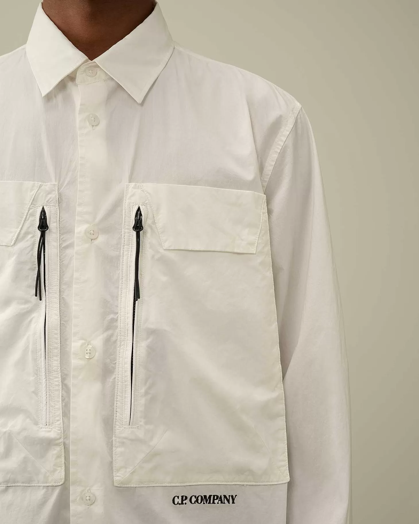 cotton_popeline_overshirt_4-2.webp Homme C.P. Company Surchemises^Cotton Popeline Overshirt
