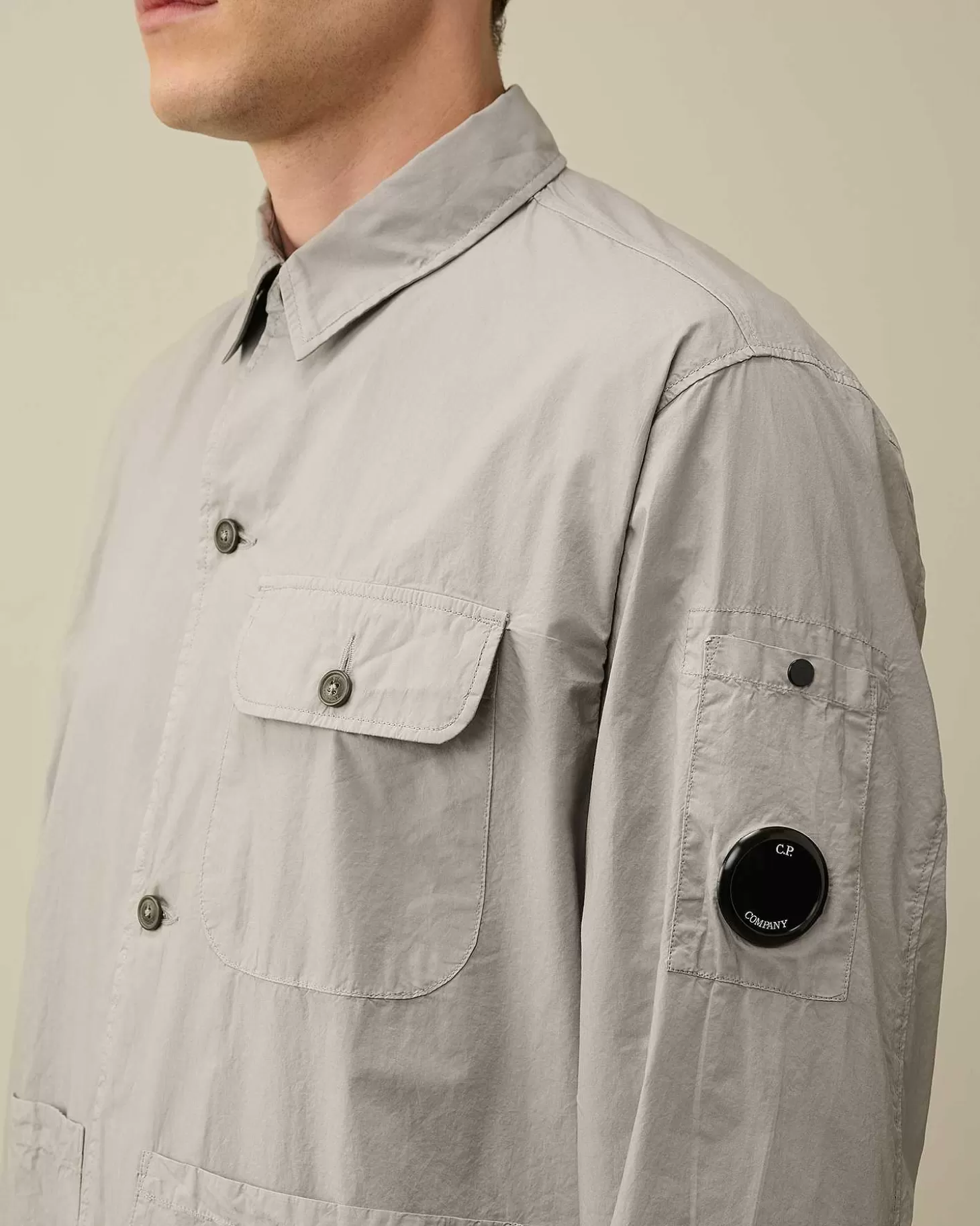 cotton_popeline_workwear_shirt_4.webp Homme C.P. Company Chemises^Cotton Popeline Workwear Shirt