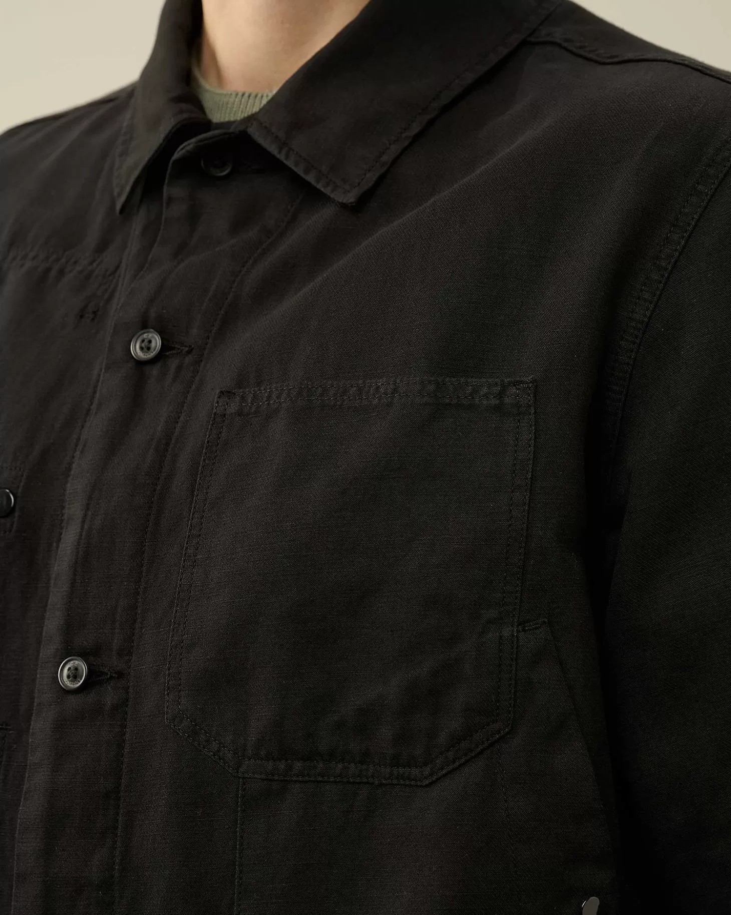cottonlinen_overshirt_5-1.webp Homme C.P. Company Surchemises^Cotton/Linen Overshirt