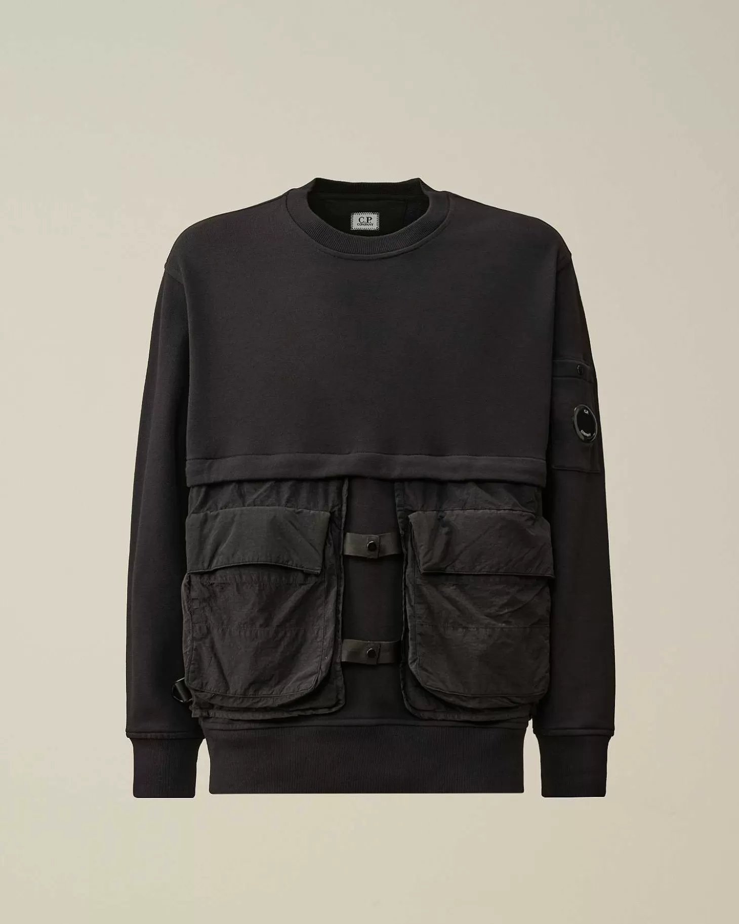 diagonal_raised_fleece_mixed_detachable_sweatshirt_1.webp Homme C.P. Company Sweat-Shirts^Diagonal Raised Fleece Mixed Detachable Sweatshirt