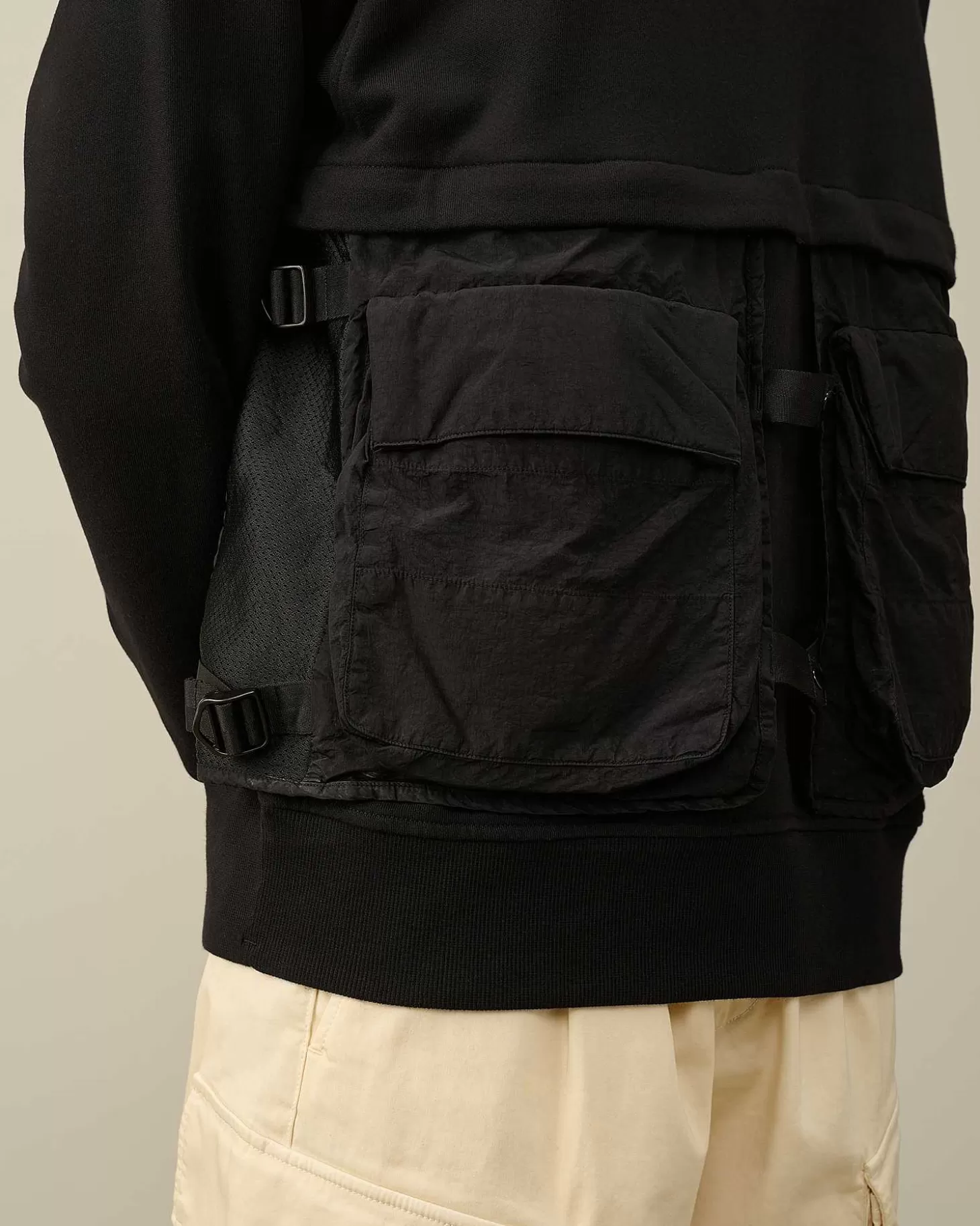 diagonal_raised_fleece_mixed_detachable_sweatshirt_5.webp Homme C.P. Company Sweat-Shirts^Diagonal Raised Fleece Mixed Detachable Sweatshirt