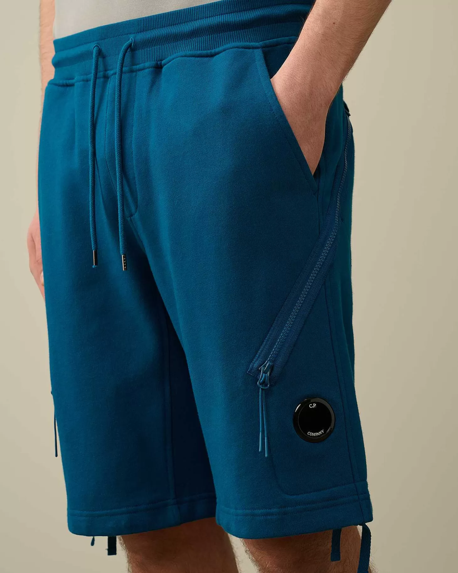 diagonal_raised_fleece_zipped_pocket_shorts_4-4.webp Homme C.P. Company Survêtements Et Shorts^Diagonal Raised Fleece Zipped Pocket Shorts