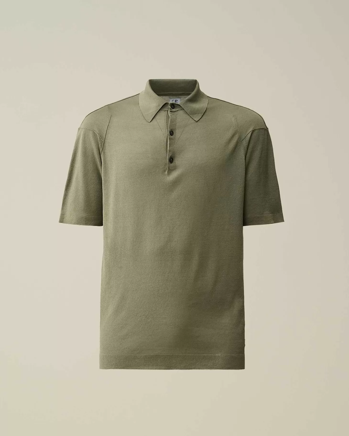 filo_di_scozia_knitted_polo_shirt_1.webp Homme C.P. Company Pulls^Filo Di Scozia Knitted Polo Shirt