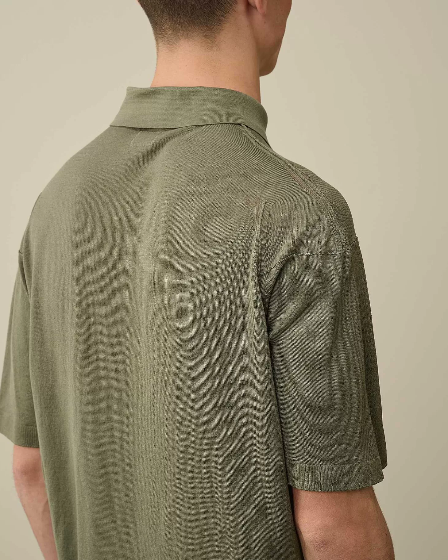 filo_di_scozia_knitted_polo_shirt_5.webp Homme C.P. Company Pulls^Filo Di Scozia Knitted Polo Shirt