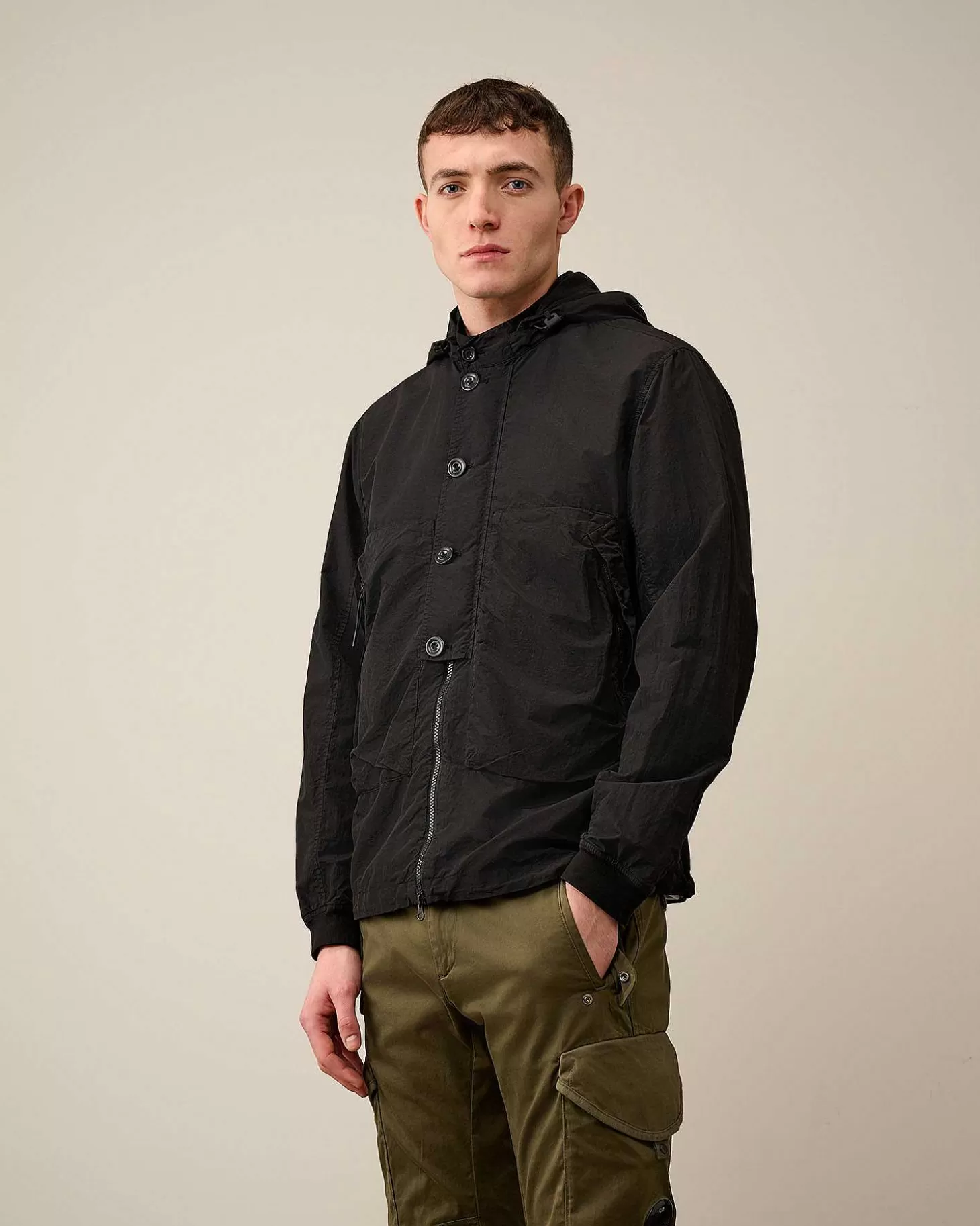 flatt_nylon_goggle_overshirt_2-3.webp Homme C.P. Company Surchemises^Flatt Nylon Goggle Overshirt