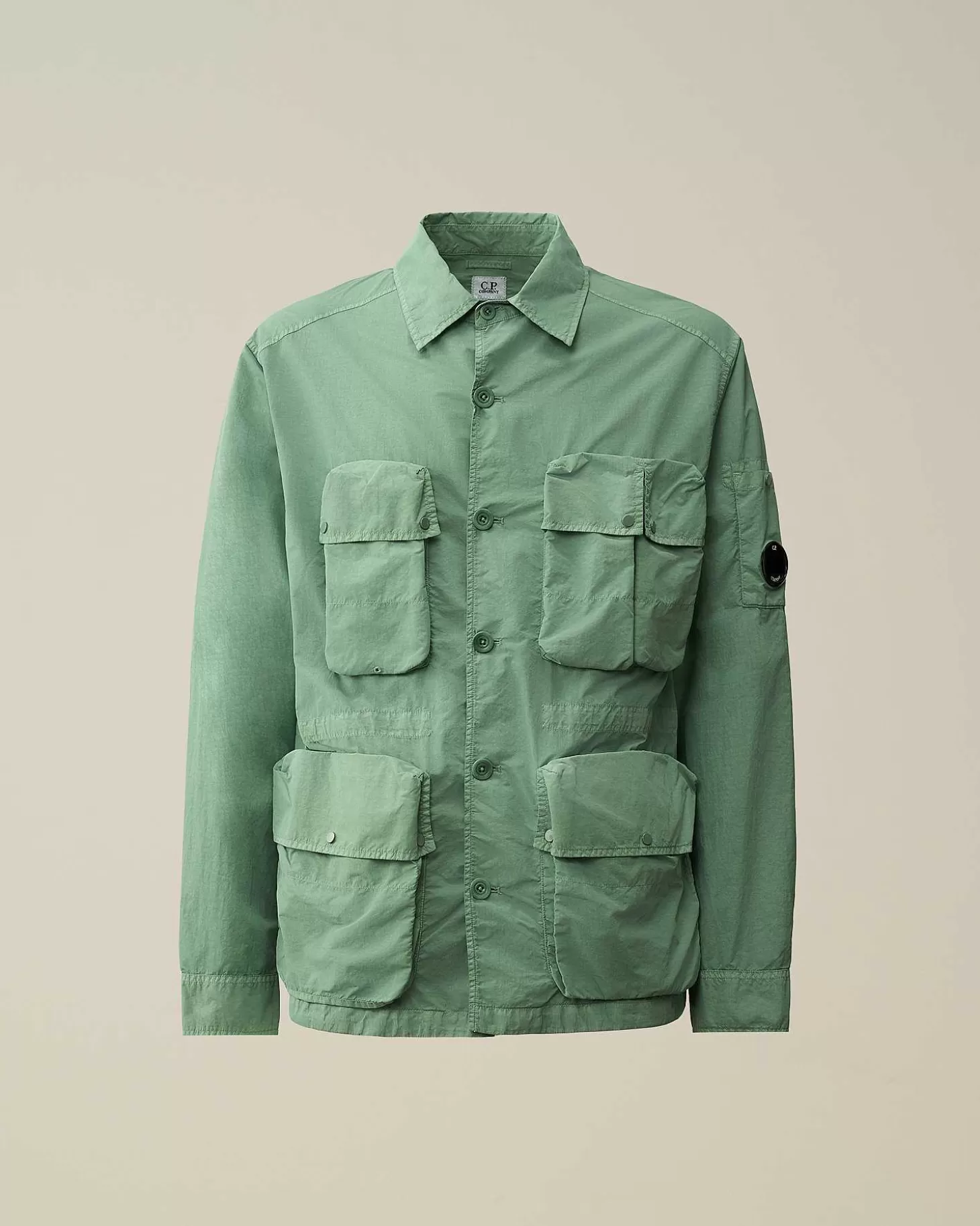 flatt_nylon_utility_overshirt_1-2.webp Homme C.P. Company Surchemises^Flatt Nylon Utility Overshirt