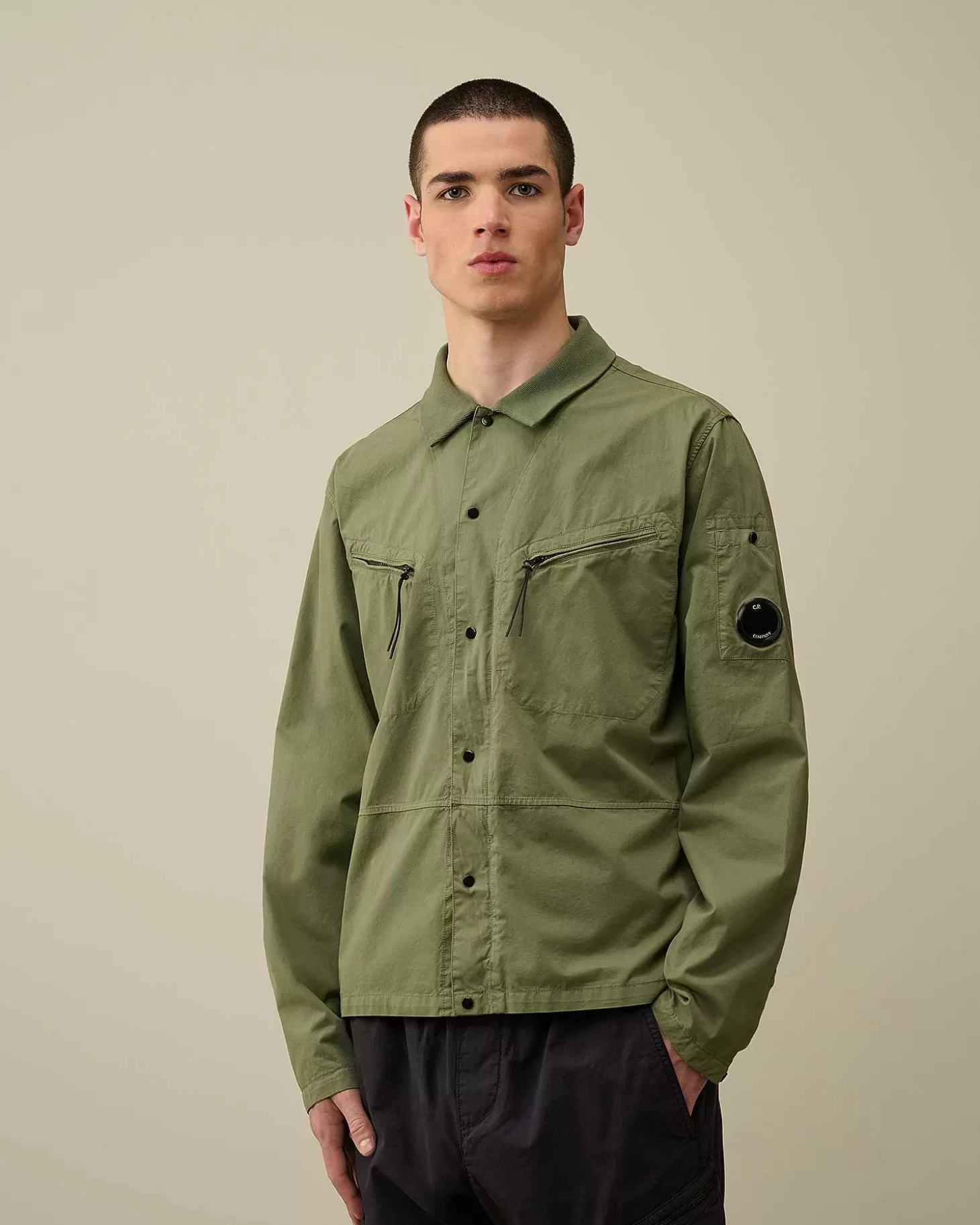 gabardine_buttoned_shirt_2.webp Homme C.P. Company Chemises^Gabardine Buttoned Shirt