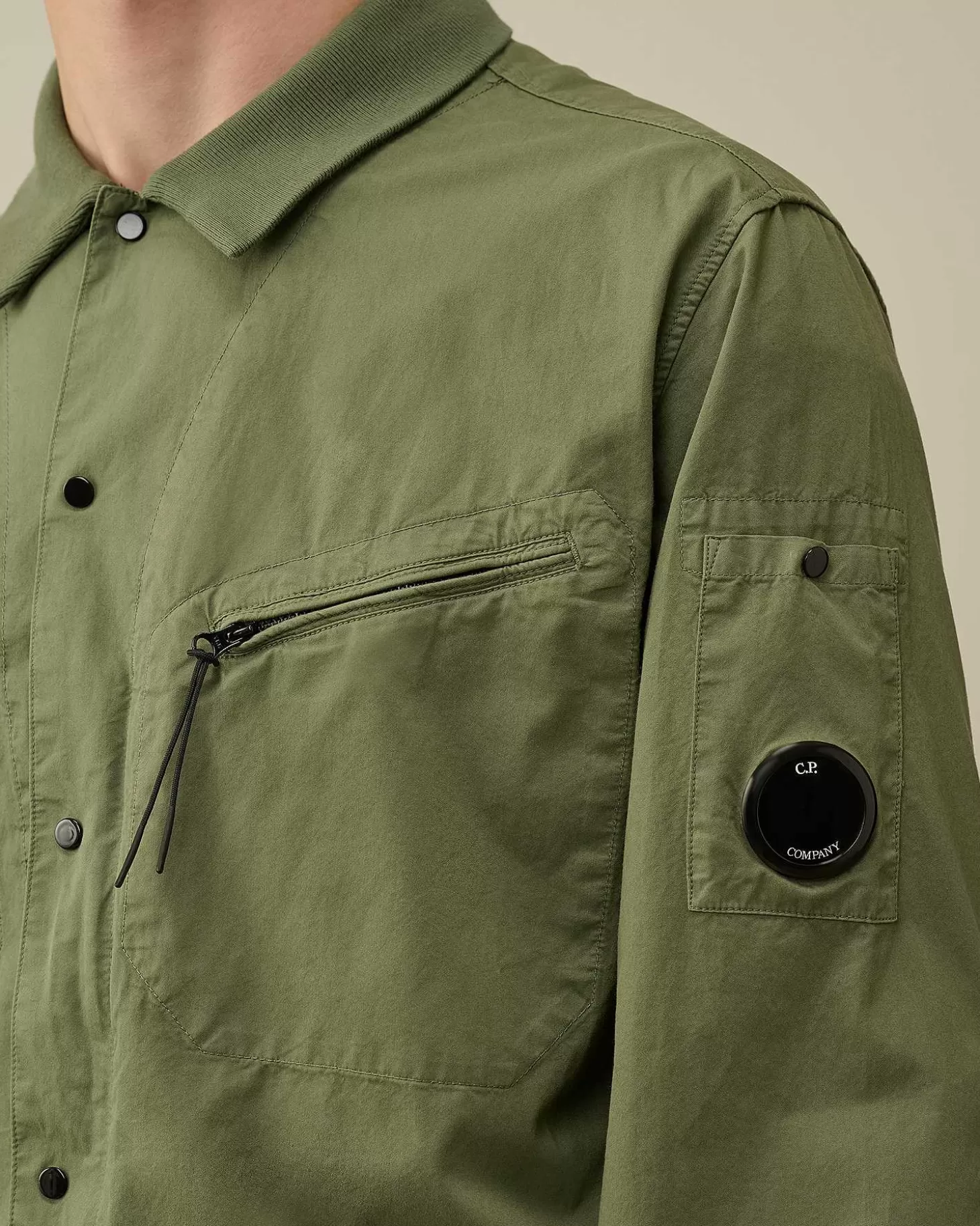 gabardine_buttoned_shirt_5.webp Homme C.P. Company Chemises^Gabardine Buttoned Shirt