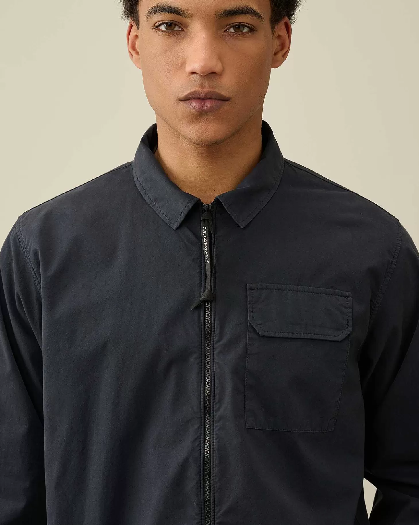 gabardine_zipped_shirt_4.webp Homme C.P. Company Chemises^Gabardine Zipped Shirt