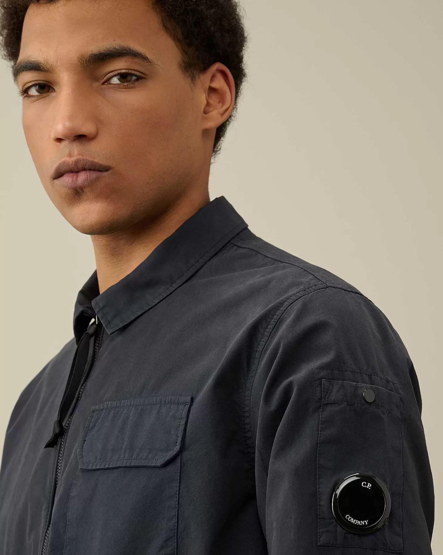 gabardine_zipped_shirt_5.webp Homme C.P. Company Chemises^Gabardine Zipped Shirt