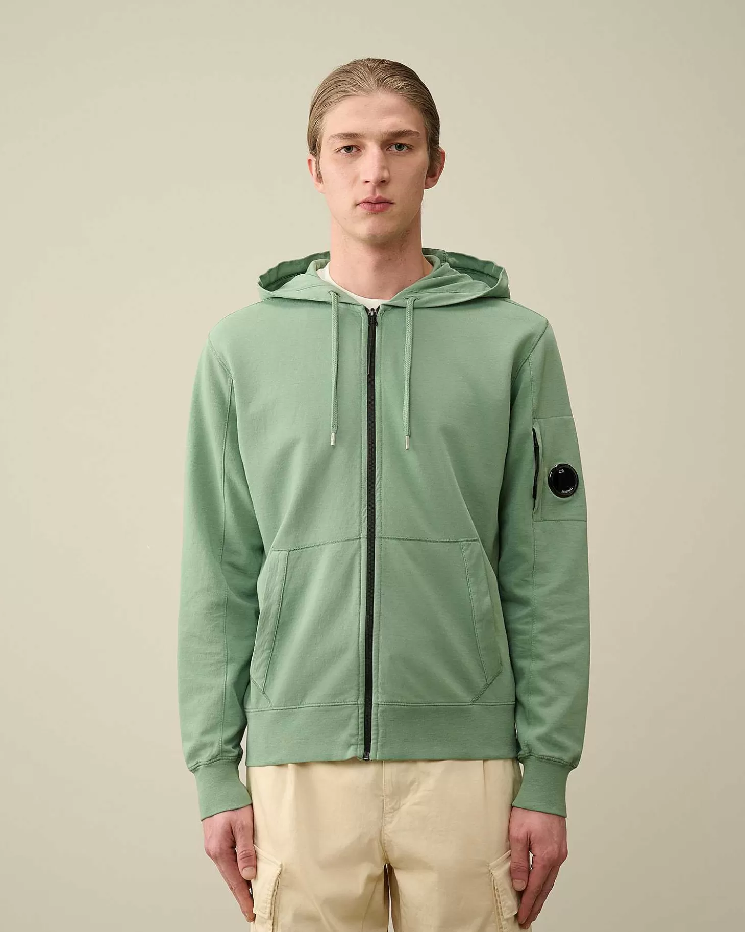 light_fleece_zipped_hoodie_2-5.webp Homme C.P. Company Sweat-Shirts^Light Fleece Zipped Hoodie