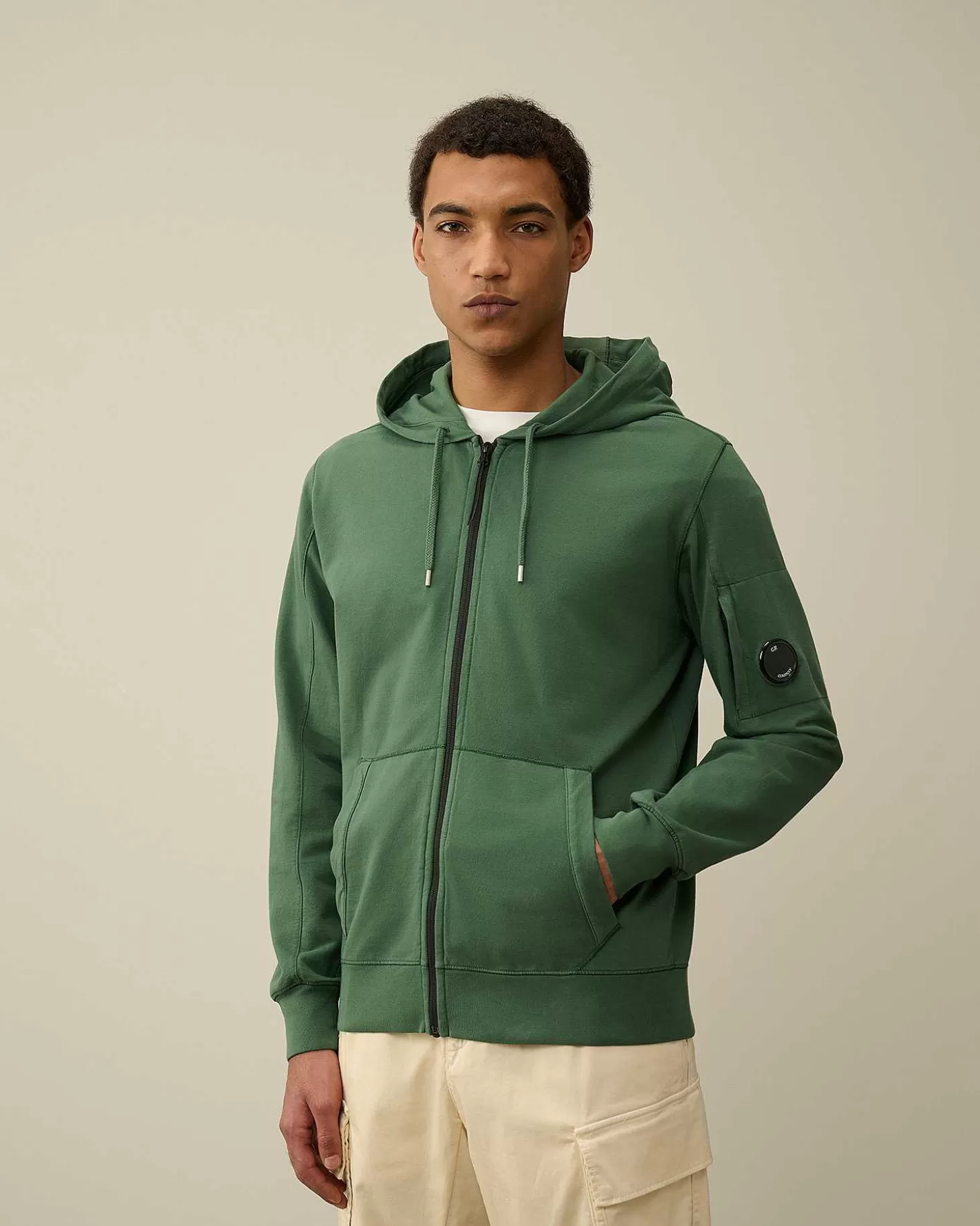 light_fleece_zipped_hoodie_2-7.webp Homme C.P. Company Sweat-Shirts^Light Fleece Zipped Hoodie