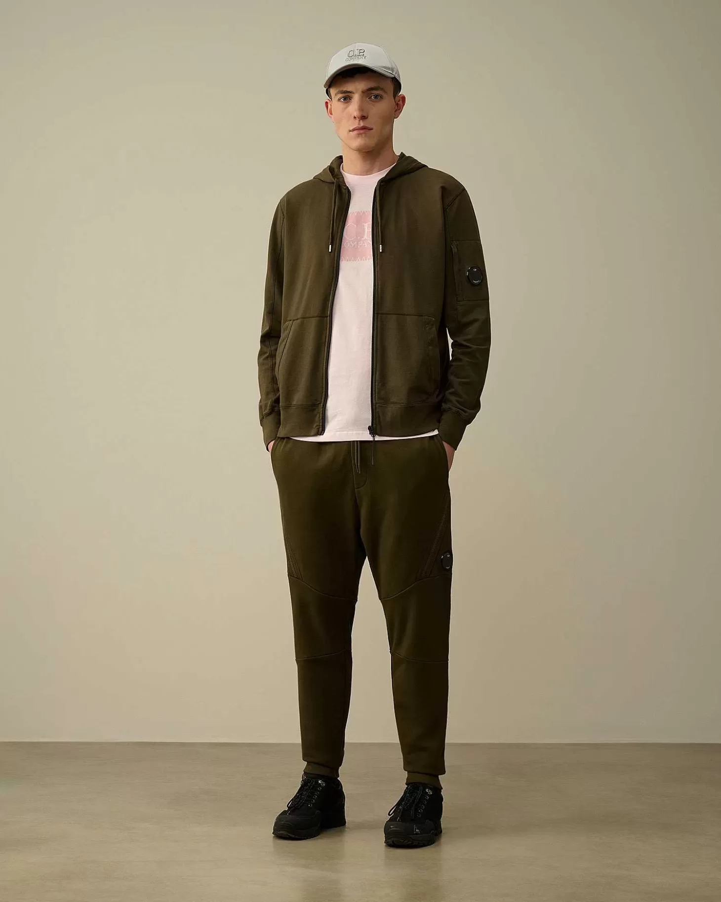 light_fleece_zipped_hoodie_5-3.webp Homme C.P. Company Sweat-Shirts^Light Fleece Zipped Hoodie