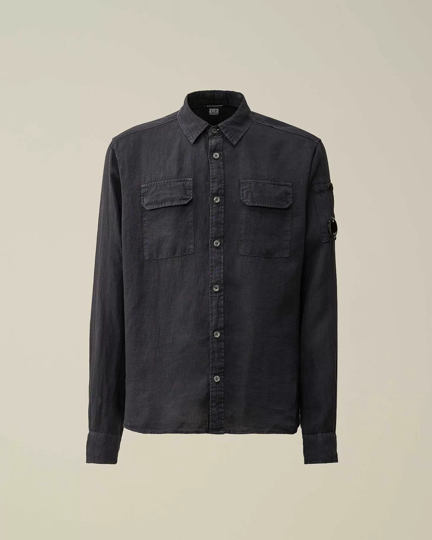 linen_pocket_shirt_1.webp Homme C.P. Company Chemises^Linen Pocket Shirt