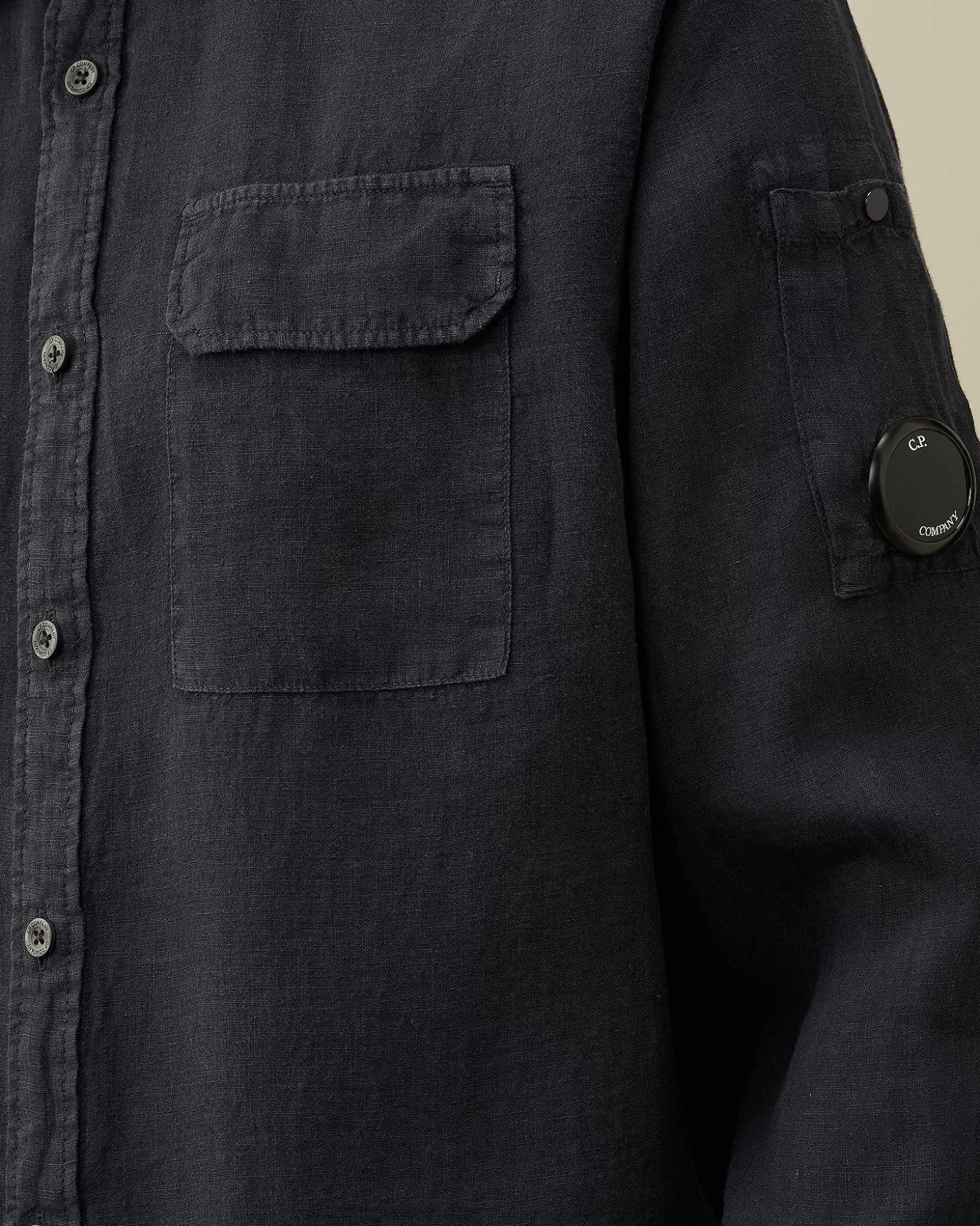 linen_pocket_shirt_4.webp Homme C.P. Company Chemises^Linen Pocket Shirt
