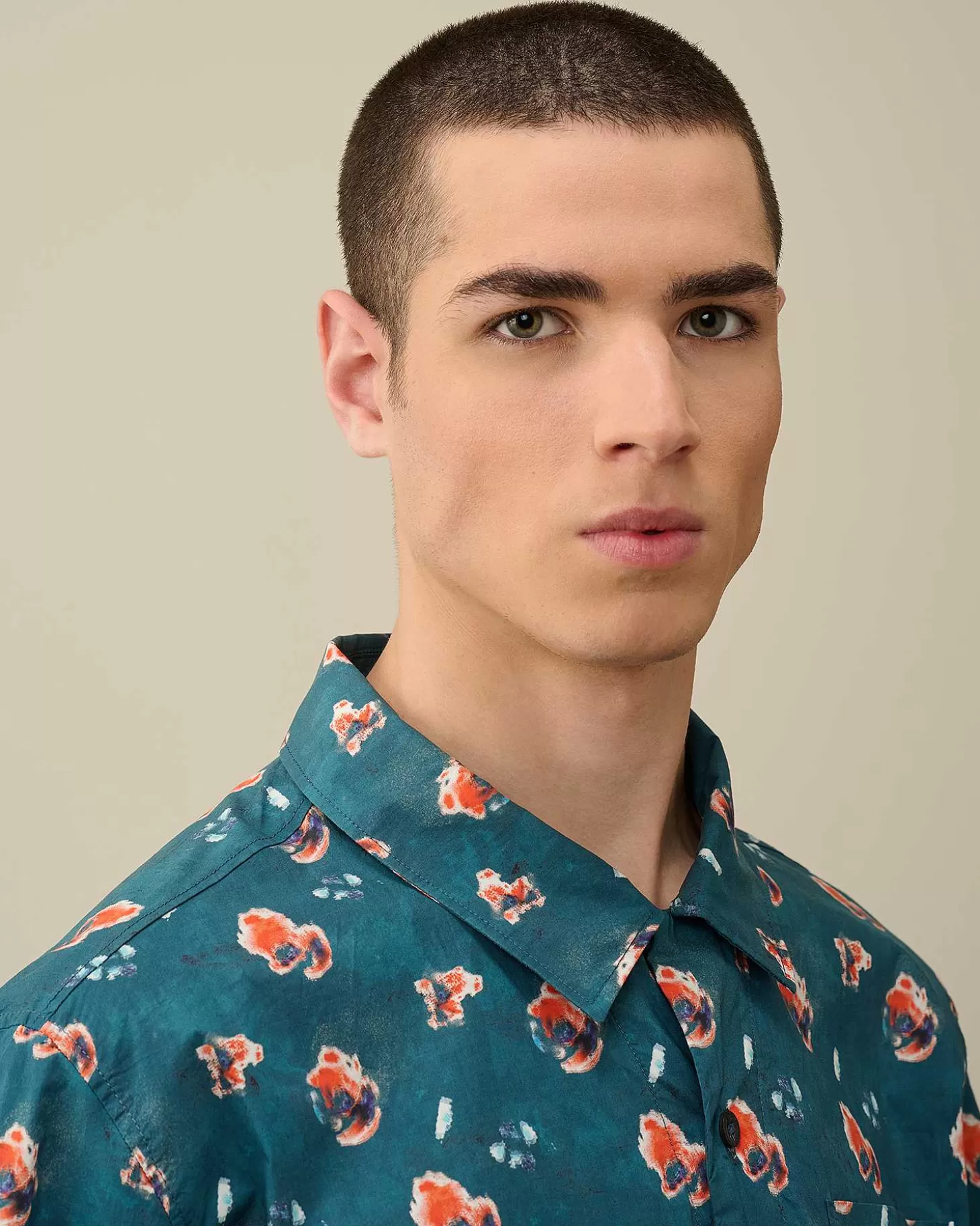 popeline_sponged_print_shirt_4-1.webp Homme C.P. Company Chemises^Popeline Sponged Print Shirt
