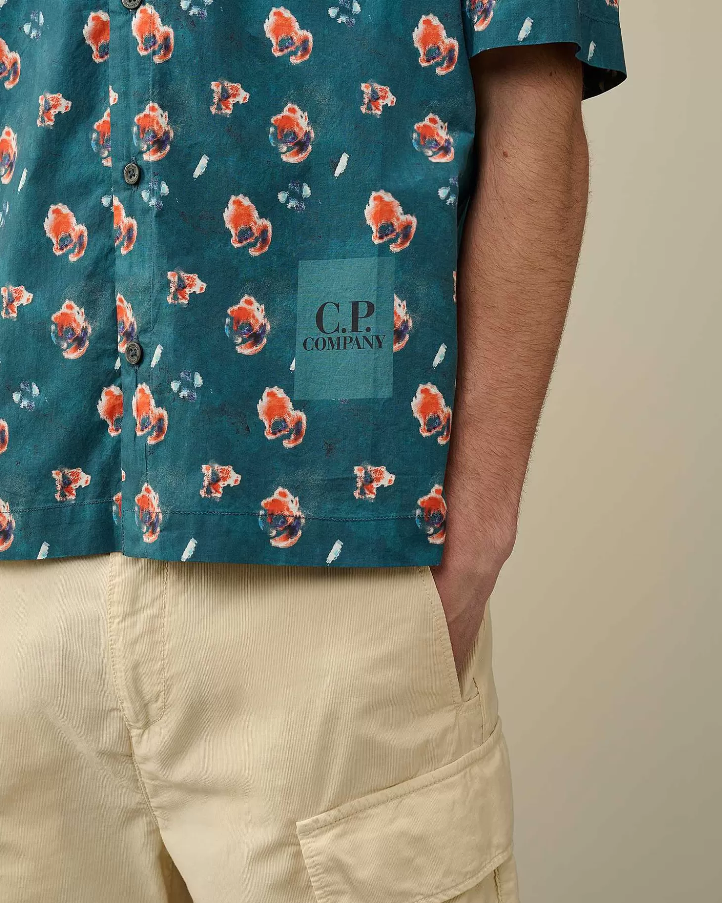 popeline_sponged_print_shirt_5-1.webp Homme C.P. Company Chemises^Popeline Sponged Print Shirt