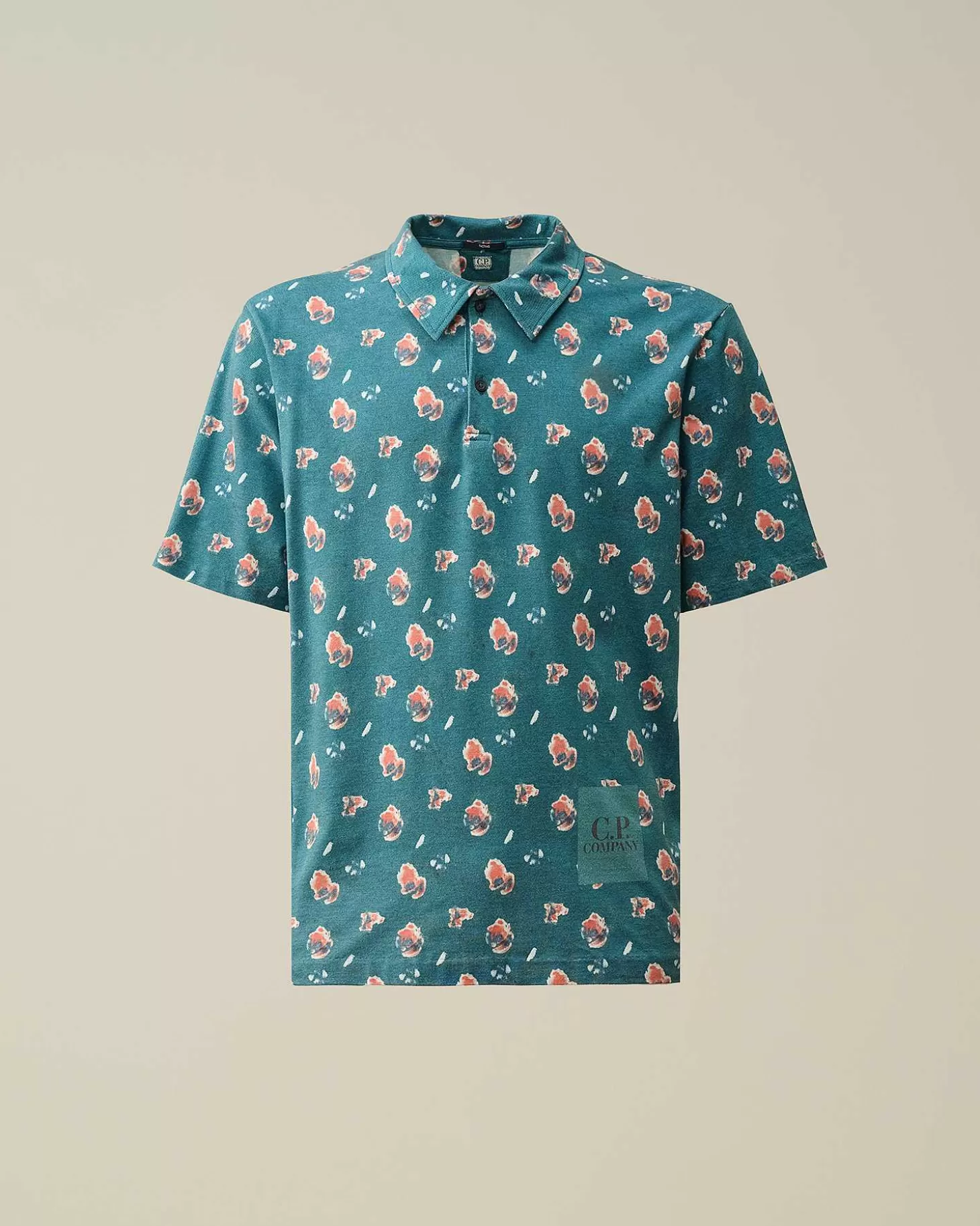 tacting_piquet_sponged_polo_shirt_1-1.webp Homme C.P. Company T-Shirts Et Polos^Tacting Piquet Sponged Polo Shirt