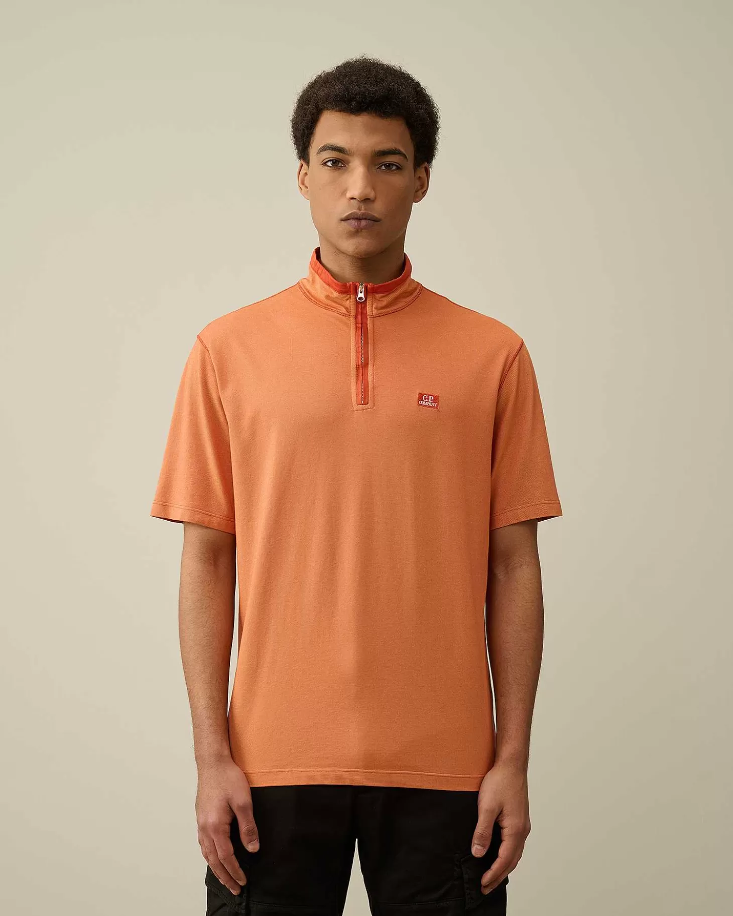 tacting_piquet_zipped_polo_shirt_2-6.webp Homme C.P. Company T-Shirts Et Polos^Tacting Piquet Zipped Polo Shirt