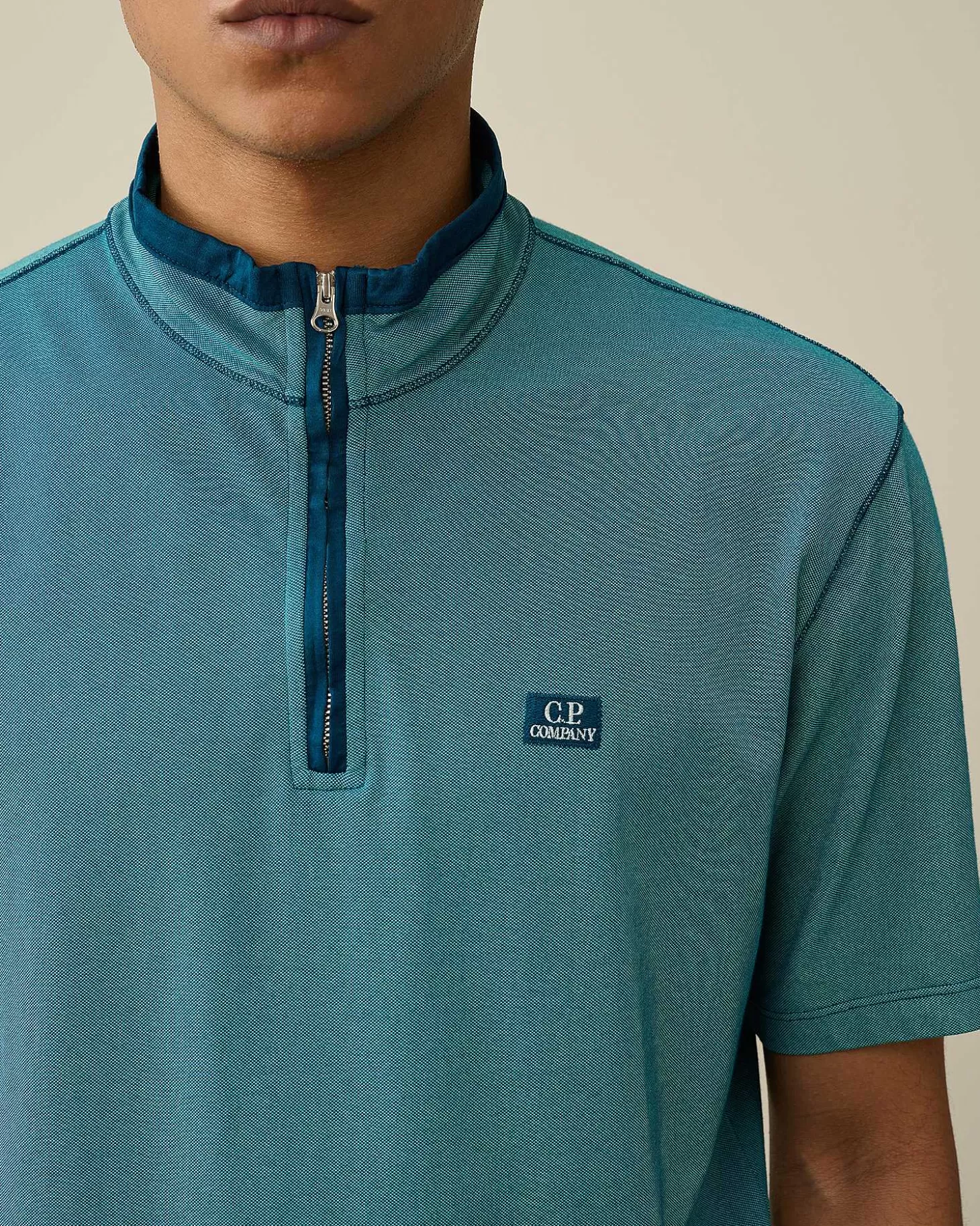 tacting_piquet_zipped_polo_shirt_4-4.webp Homme C.P. Company T-Shirts Et Polos^Tacting Piquet Zipped Polo Shirt
