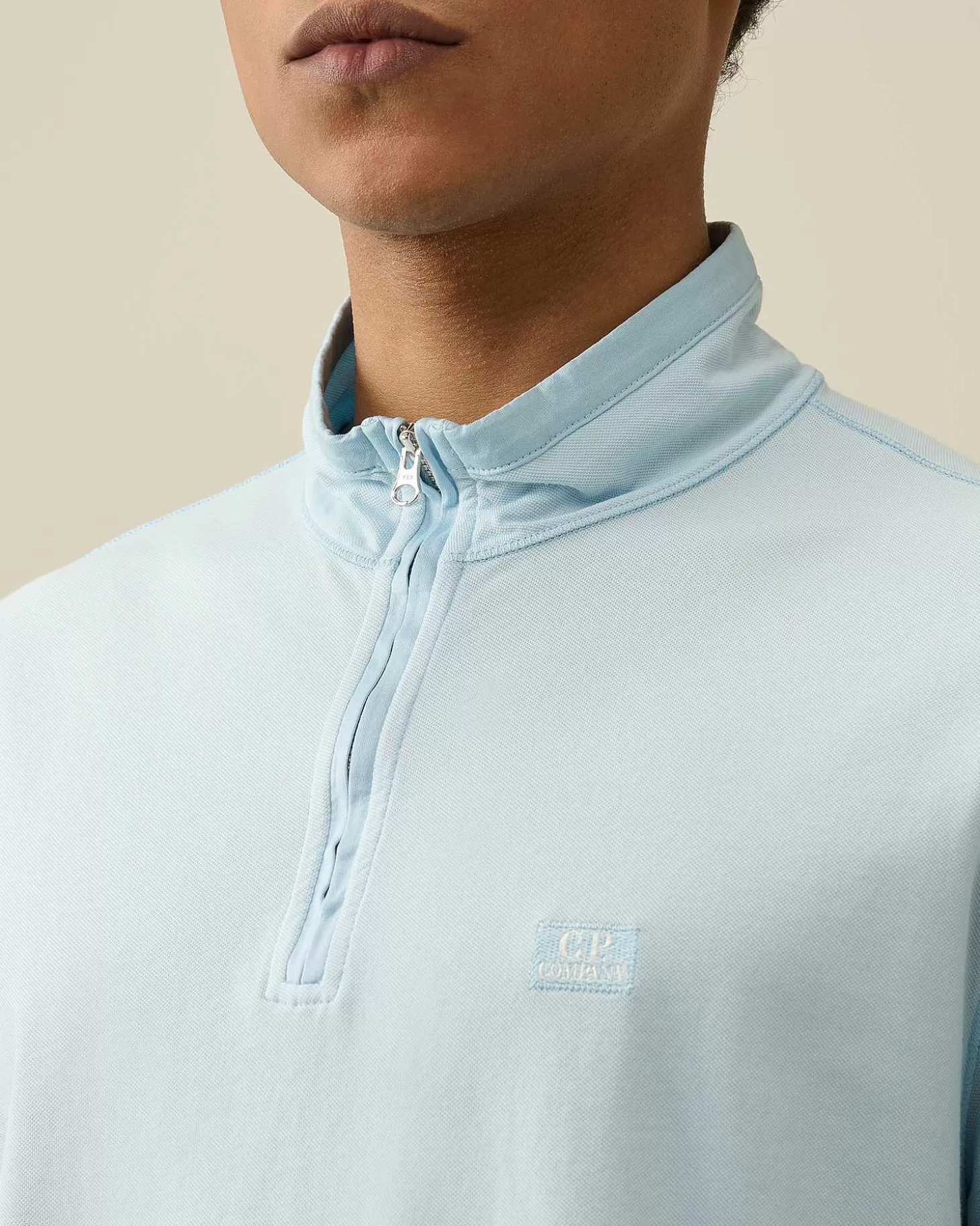 tacting_piquet_zipped_polo_shirt_4-5.webp Homme C.P. Company T-Shirts Et Polos^Tacting Piquet Zipped Polo Shirt