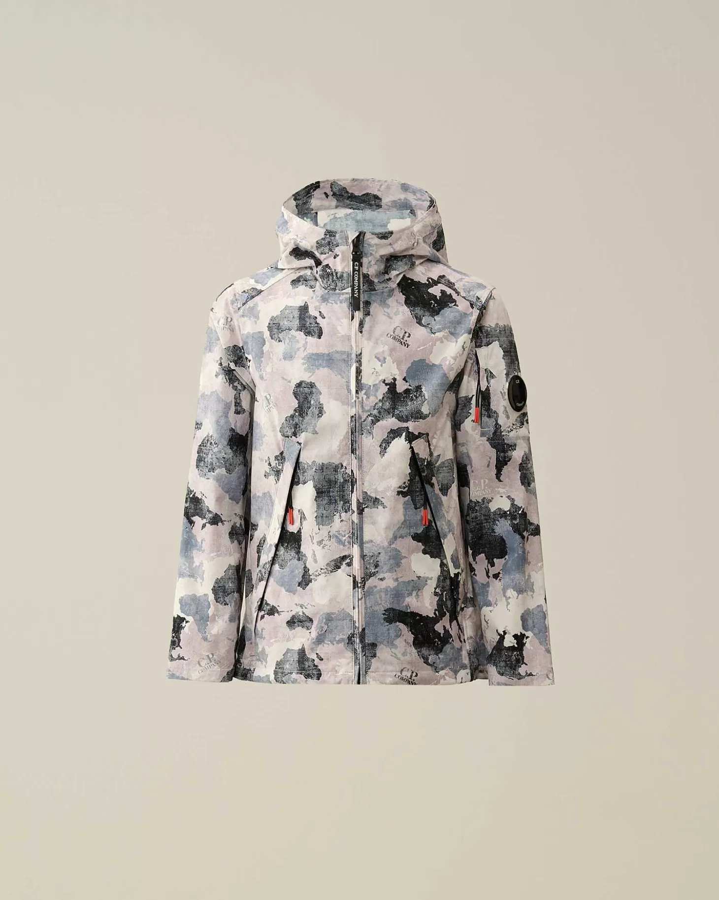 u16_protek_printed_hooded_jacket_2.webp Kids C.P. Company Vêtements 4-8 Ans^U16 Pro-Tek Printed Hooded Jacket